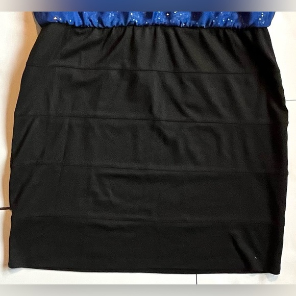 Maurices Elegant Blue and Black Women's Sequin Mini Dress Size 1X - Picture 10 of 13